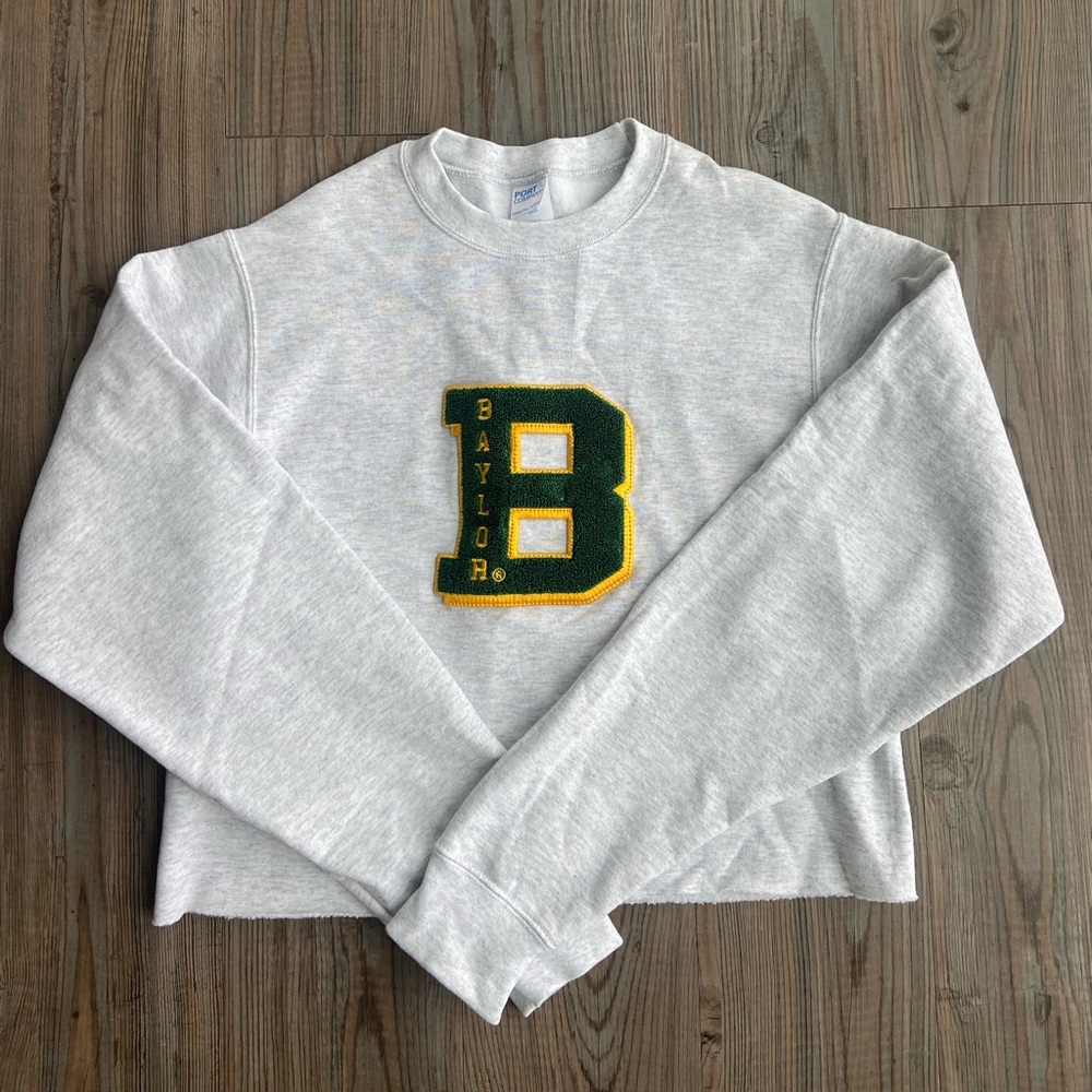 Cropped Baylor Crewneck Sweatshirt